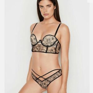 NWT Victoria's Secret Dream Angels Longline Lace Bra Corset Top 34C